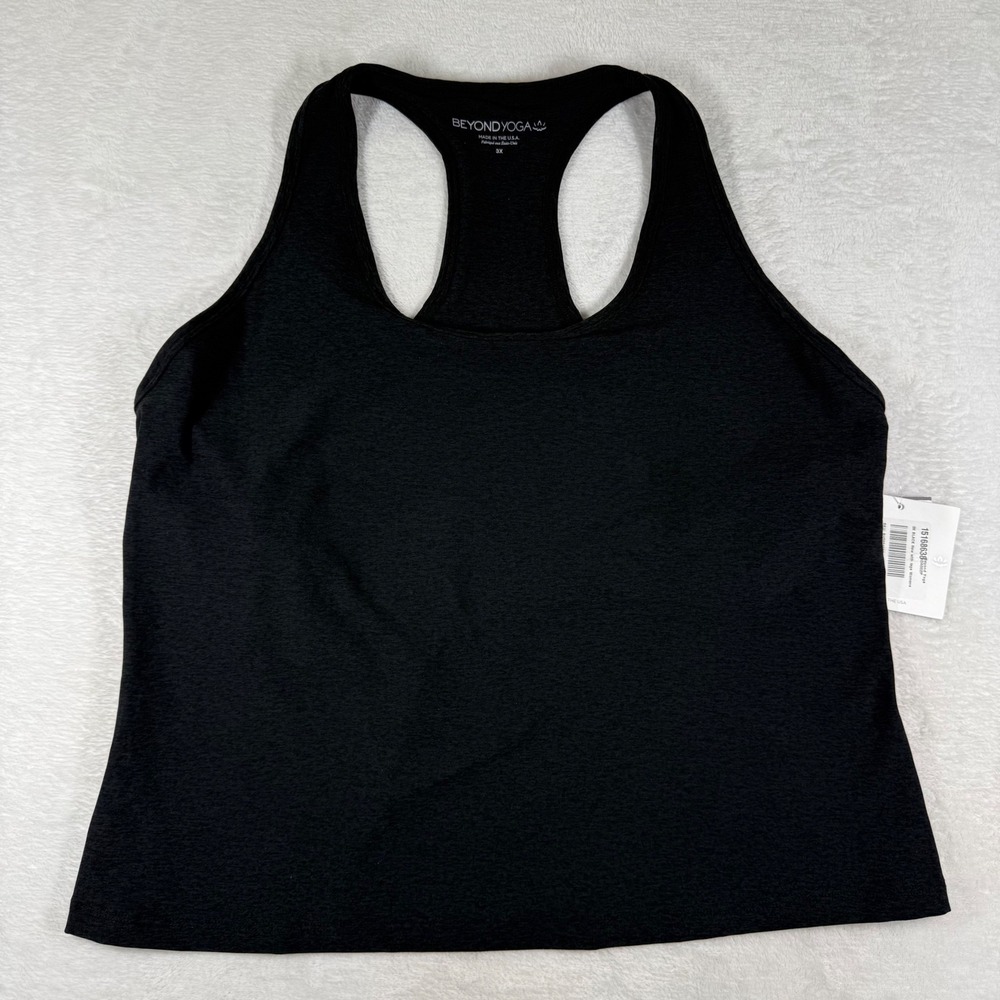 Beyond Yoga Womens Dark Knight Black Racerback Tank Top SD4002P Plus Size 3X NWT